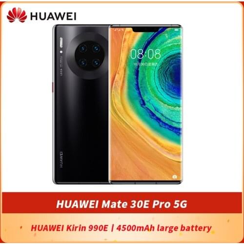 Original HUAWEI Mate 30E Pro 5G SmartPhone 6.53 inch Curved screen Kirin 990E Octa Core Face unlock 40W SuperCharge