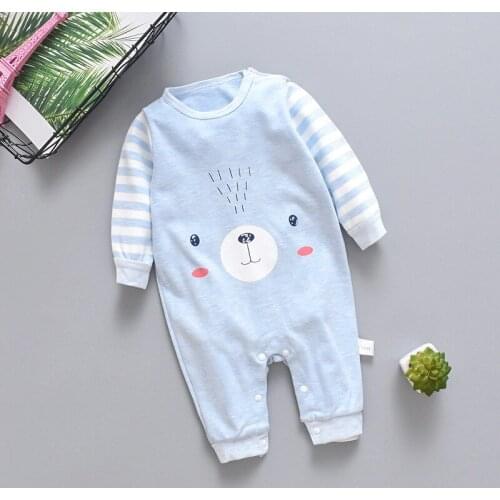 Infant Girls Autumn Cotton Rompers Jumpsuit Baby Girls Boys Clothes Long Sleeve Rompers Casual Kids Clothes