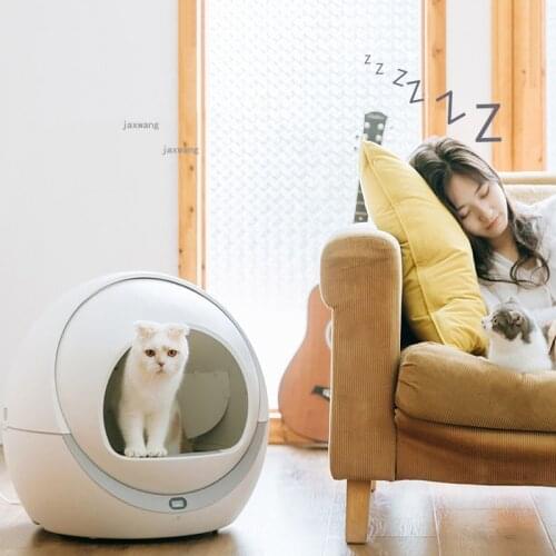 Fully Enclosed Automatic Cat Litter Box Anti-splashing Smart Cats Toilet Electric Kitty Poop Shoveling Machine Deodorant Cleaner