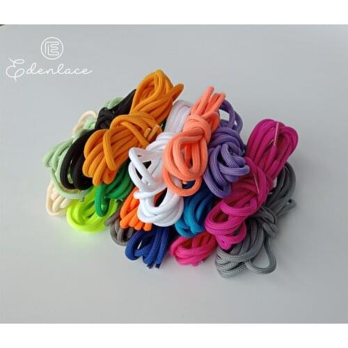 Ropelace 0.45cm Diameter Colorful Shoelace Round Polyster Shoelaces Fluorescent Bootlace For Sneakers Designer Shoe Lace