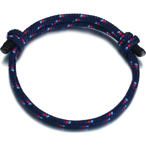 2021 Adjustable Umbrella Rope Material Simple Style And Temperament Tricolor Bracelet For Women And Men Wear Accessories