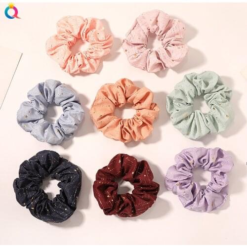 Scrunchies Print Fashion Scrunchie Set Elastic Hair Bands Solid Color Fashion Headwear Women Hair Accessories Gifts Headwear