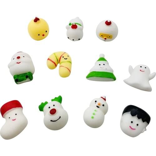 Christmas Cartoon Squeeze Animals Toys Anti-Stress Squeeze Soft Santa Crafts Creative Birthday Gift for Children