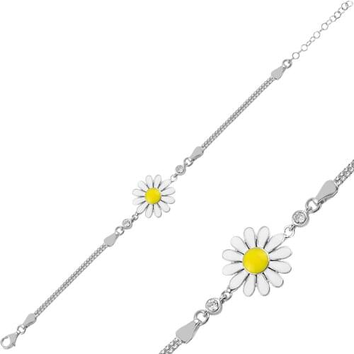 Silver Daisy Bracelet