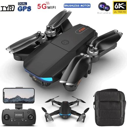 TYRC Drone GPS 6k Profesional Brushless Motor 5G Quadcopter With Camera Dual HD FPV Foldable Drones WiFi RC Helicopter Gifts