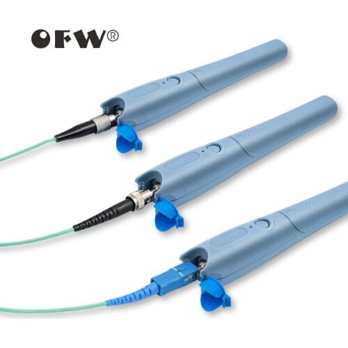 Visual Fault Locator Optic Fiber Tester 10mW/20mW/30mW VFL Optical Cable Tester Red Laser Light Pen Type SC/FC/ST