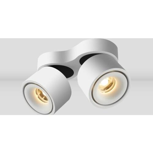 24w Led Downlight Led Recessed Light Double Head Led Spotlight 360 Degree Rotation 90 Degree Foldable Ceiling Lamp Bedroom Light