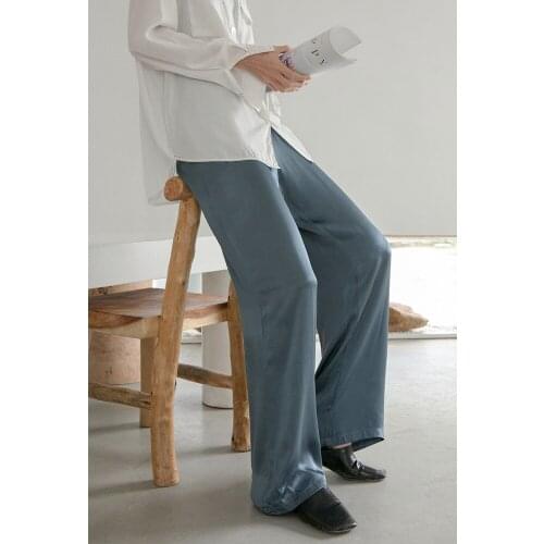 Women wide leg pants loose pant fashion elastic waist female casual pants