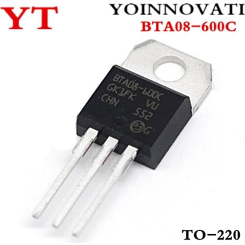 10PCS BTA08-600C TO-220 BTA08-600 TO-220 BTA08 08-600C