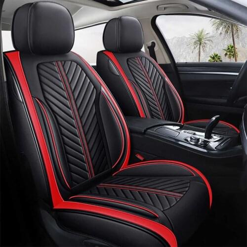 11Pcs Universal 5 Seat Car Seat Cover PU Leather Full Set Seat Cushion Cover Anti Slip Protector Cover 5D For Auto SUV Truck Van
