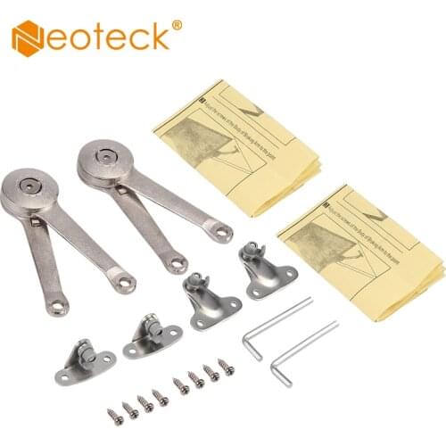 Neoteck 2 Pcs Pattern Free Stop Mechanical Support Hinge Movable Support Bar Cabinet Hardware With M4 Fixing Screws