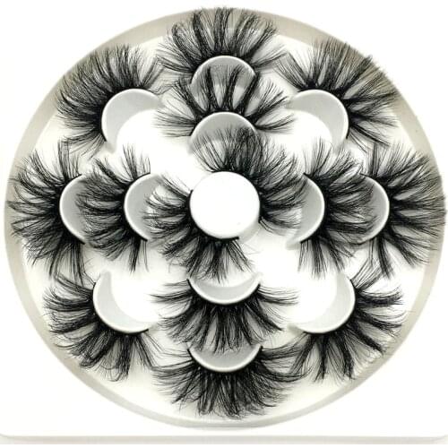 25mm false eyelashes 7 pairs of mink eyelashes natural eyelashes thicker lengthened dance eyelashes professional makeup eyelashe