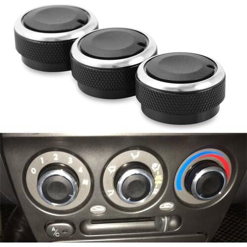3pcs/set Aluminum Alloy Air Conditioning Knob AC Knob Heat Control Switch Button For Hyundai Accent