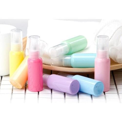 500pcs 50ml Upscale Summer Candy Color Fine Mist Sprayer Perfume PET Refillable Bottle Macaron Bottles new