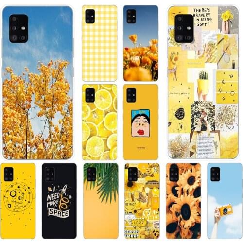 51AS Its infinite in yellow Silicone case for Samsung Galaxy A01 A10 A20 A20E A20S A31 A40 A41 A51 A71 2019 cover funda