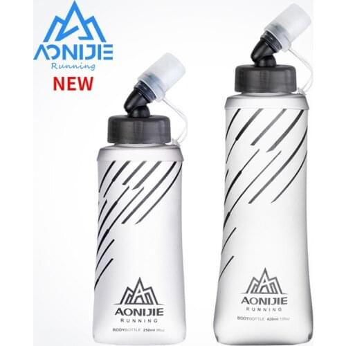 AONIJIE SD21 Soft Flask Collapsible 250ml 420ml Water Bottle Hydration Water Bladder For Running Marathon Cycling Trail Hiking