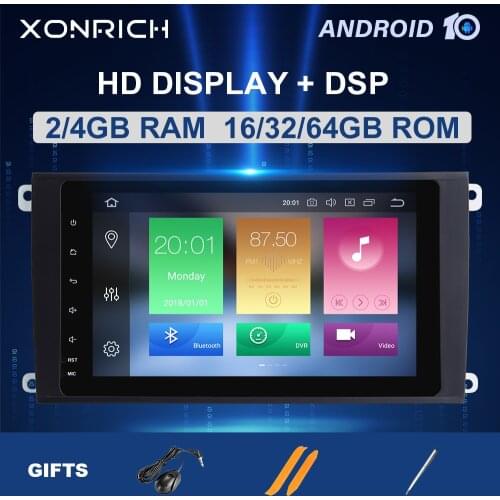 IPS 4GB 2 Din Android 10 Car Multimedia Player For Porsche Cayenne 2003 2004 2005 2006 2007 2008 2009 2010 GPS Navigation Radio