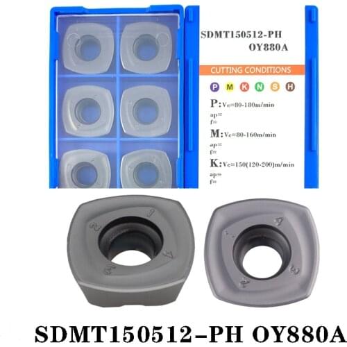 BEYOND SDMT SDMT150512 PH OY880A SDMT150512 Carbide Milling Inserts Blade Cutter Processing Cast Iron Steel Stainless Steel