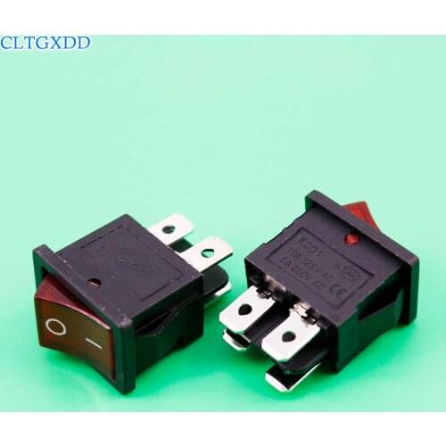 Cltgxdd Rocker Switch Rocker Rocker Power Switch Button 4-foot lamp 6A 250V 21x15mm
