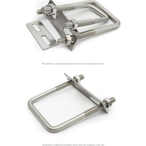 HQ UB03 Stainless Steel 304 Square U-Bolts with Nuts Pipe Clamp and Frame Straps Inner Width 20-200MM M6-M10