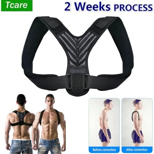 Tcare Brace Support Belt Adjustable Back Posture Corrector Clavicle Spine Back Shoulder Lumbar Posture Correction & Pain Relief