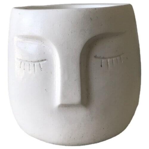 Creative Human Face Silicone Mold Big Cement Flower Pot Vase Making Tools 3D Baking Cake Chocolate Resin Mould