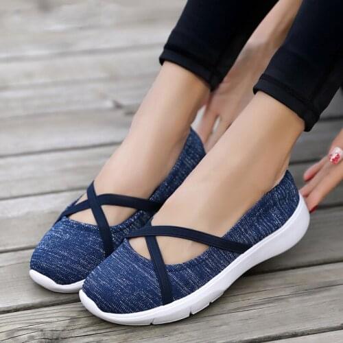 Hot Sale Summer Women Sneakers Shoes Breathable Light Tenis Feminino Slip on Ladies Casual Flats Loafers Shoes Woman XKD7046