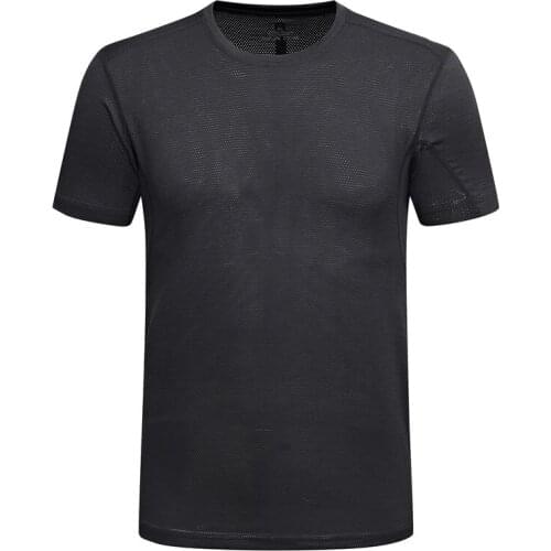 Summer Outdoor Quick dry Breathable Anti-UV Sports T-shirt Men Fitness Running Quick-drying T-shirt Basketball Camping T-shirt