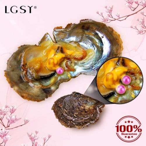 LGSY 7-8mm Seawater Akoya Pearls High Quality Natural Seawater Oyster Bead Fine Jewelry Making Pearl Rose Rose Red Color 10PCS