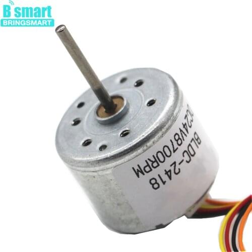 Bringsmart Brushless DC Motor 8700rpm 24V R2418 Mini High Speed Motor BLDC Speed 12V 7500rpm Adjusting CW/CCW Electric Motor