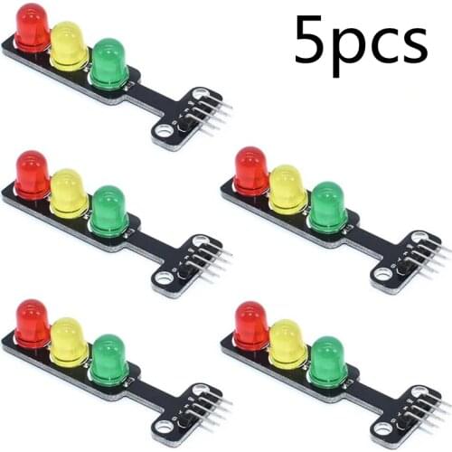 5pcs/lot 5MM 5V Mini Traffic Light Red Yellow Green LED Display Module Creative DIY for Arduino DIY Project