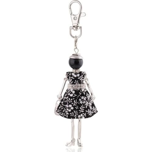 Fashion Women Key Chain Doll Alloy Charm Keychain Cute Female New Arrival Keychain Jewelry Gift