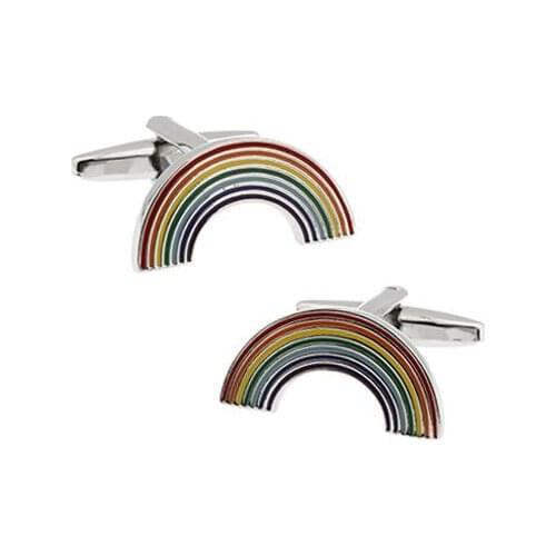 Sunnylink Mens Cuff Links New Rainbow Mulit color Cufflinks for shirt L1062