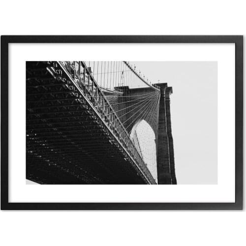 New York Classic Buildings Bridge Wall Art Print Paper Painting Nordic Vintage Posters And Prints Wall Pictures For Living Room