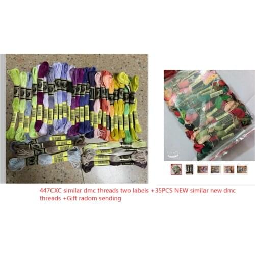 Embroidery Thread 447+35NEW color D*mc Colors Embroidery Floss Cross Stitch Kit Premium Rainbow Embroidery DIY Threads
