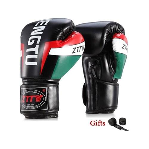 8 10 12 14 OZ KiCK Boxing Gloves Men Women Bright PU Leather Muay Thai Guantes De Boxeo Free Fight MMA Sandbag Training Gloves