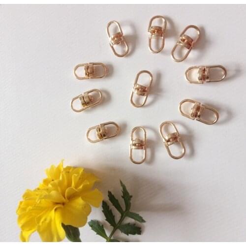 Hot 10pcs Eight-Shaped Rotating Buckle Key Chains Keyrings Connectors For Lanyards Handbag Bag Parts Diy Jewelry Accessories