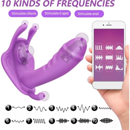 Wear Dildo Butterfly Vibrator Sex Toys for Couple Orgasm Masturbator Panties Penis Wireless Remote Control Dildo for Women