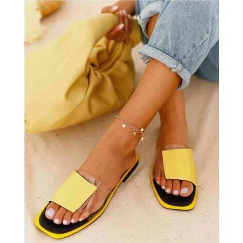 2021 Casual Sandals Women Flat Sandals Transparent Open Toe Fish Mouth Platform Swing Summer Fashion Women Slippers