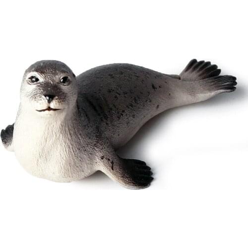Gray Seals Animal Figure Collectible Toys Sea Animal Cognition Action Figures Kids Plastic Cement Toys
