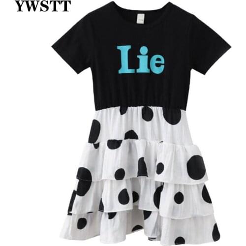 Girls Polka Dot Mesh Stitching Dress Sleeveless Mosaic Cake Dress 2020 New Girls Clothes Polka Dot Sling Layer Cake Dress