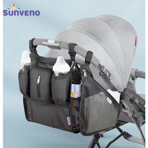 Sunveno Baby Stroller Organizer Bag Infant Pram Cart Storage Bag with Baby Trolley Bag Carriage Bag Stroller Accessories