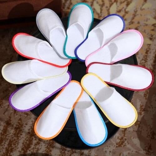 Disposable Slippers Ultra-thin Non-slip Slippers Disposable Slippers Portable Fit Size For Men Women For Hotel Spa Guest Used