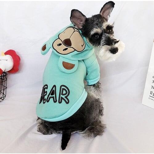 Thick Warm Pet Dog Winter Clothes for Small French Bulldogs Pets Clothing Chihuahua Cartoon Hoodies Puppy Coat Yorkie Outfit