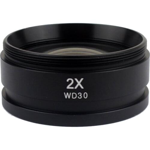 WD165 0.5X 0.7X 1.0X 2.0X Auxiliary Objects Lens Microscope Camera Lens For Trinocular Stereo Zoom Microscope Barlow Glass Lens