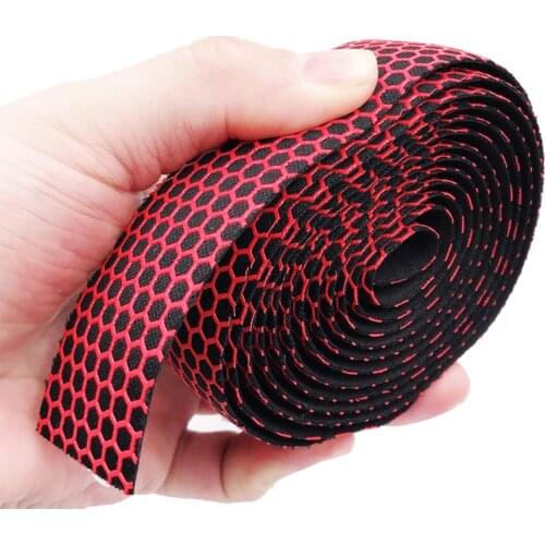 2Pcs Bike Handlebar Tape Road Bicycle Anti-slip Silica Gel EVA Shock Absorption Handle Bar Tape Cycling Wrap End Plug