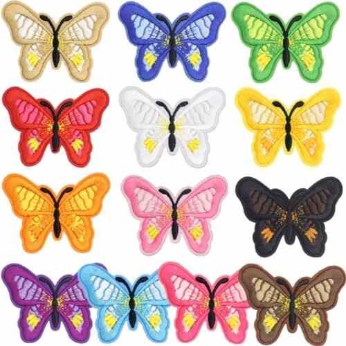1Pcs New Butterfly Patches For Clothing Iron On Embroidered Appliques DIY Apparel Accessories Patches For Clothing Fabric Badges
