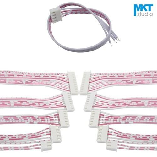 100Pcs 20cm Single XH2.54 Header AWG26 Red White Wire Cable 2P 3P 4P