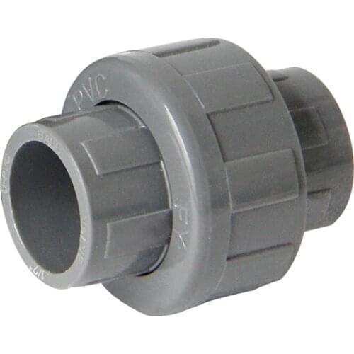 20mm 25mm 32mm 40mm 50mm ID Gray PVC Union Pipe Fittings Coupler Water Connector For Garden Irrigation Hydroponic System