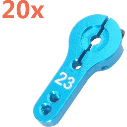 20Pcs Aluminum Servo Motor Arm Horn 23T Alloy For 1/10 1/8 Scale Models RC Car Remote Control Cars Torque Metal Pro Standard